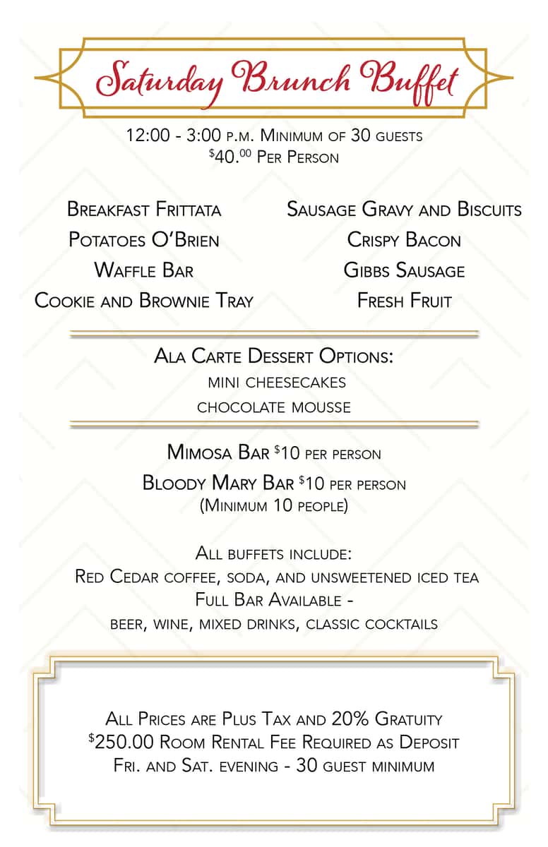 2026 catering menu