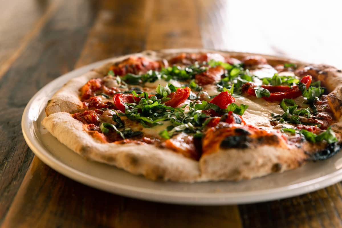 Basil, mozzarella and tomato