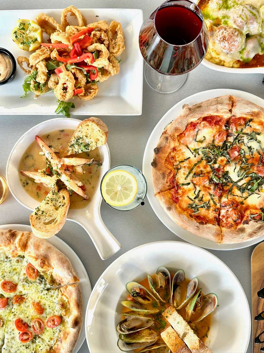 spread of different dishes offered
