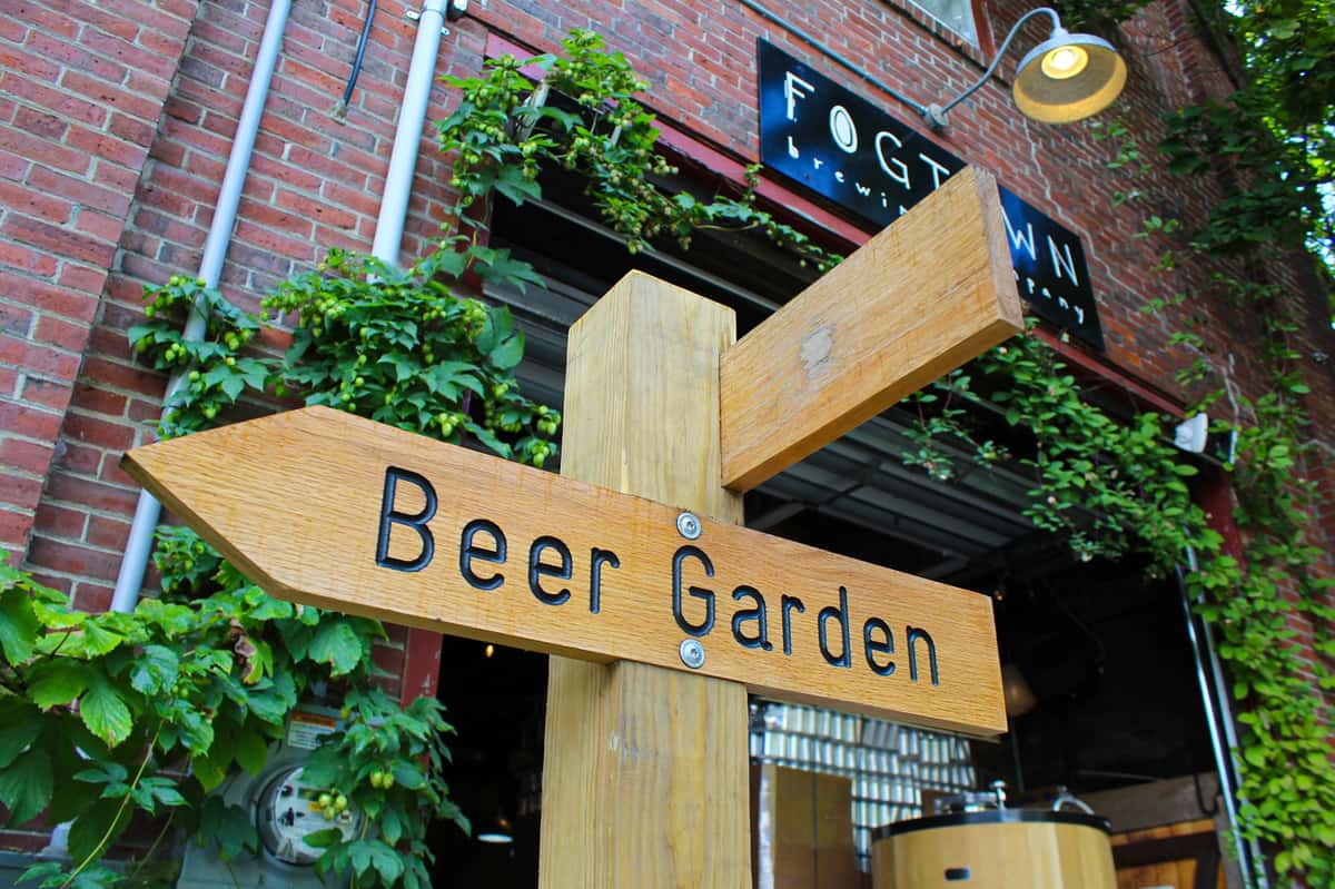 Beer garden sign
