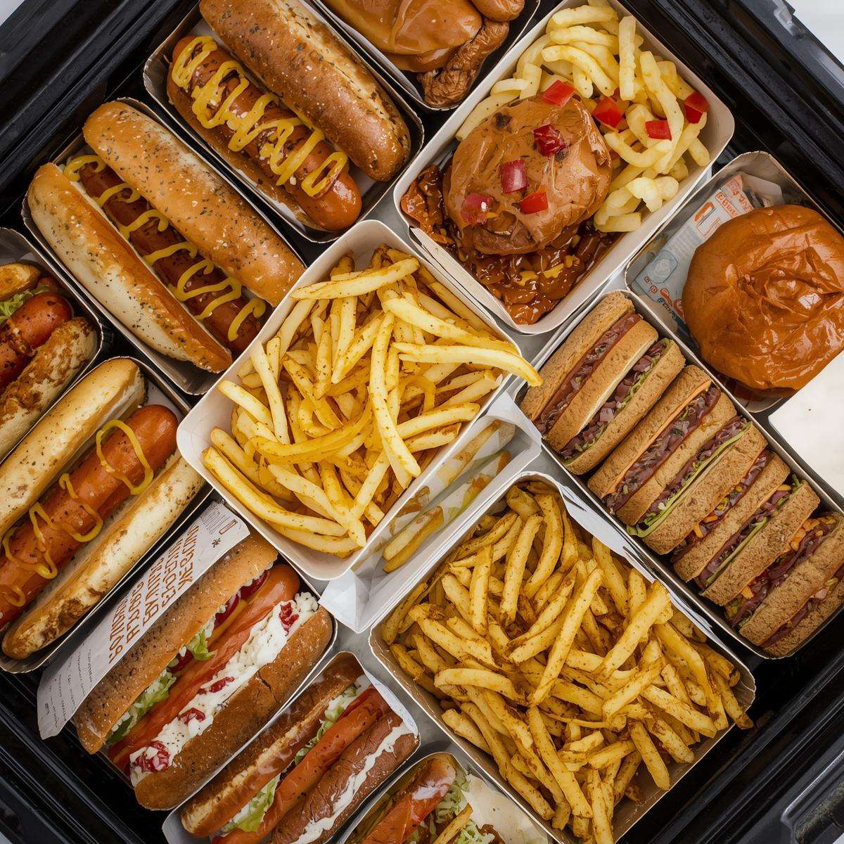 CATERING FOODS STOCK IMAGE