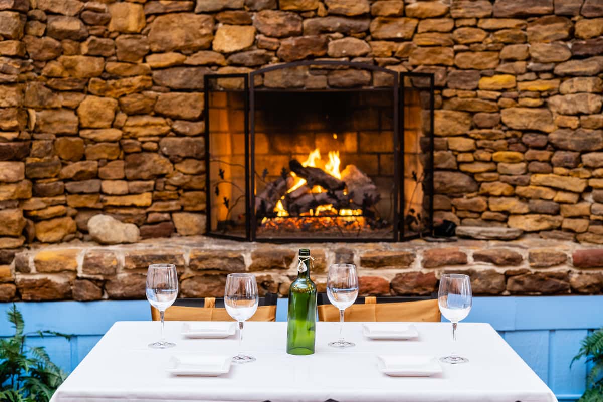 banquet hall fireplace