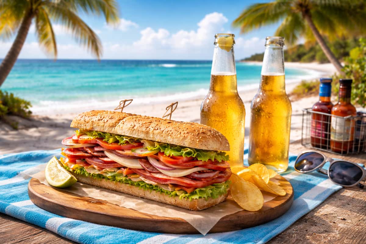 sandwich & beer
