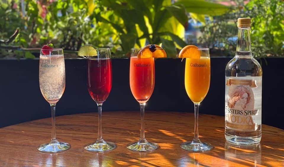 sisters vodka champage flutes