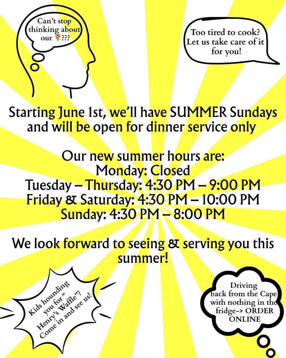 Summer Sunday Hours