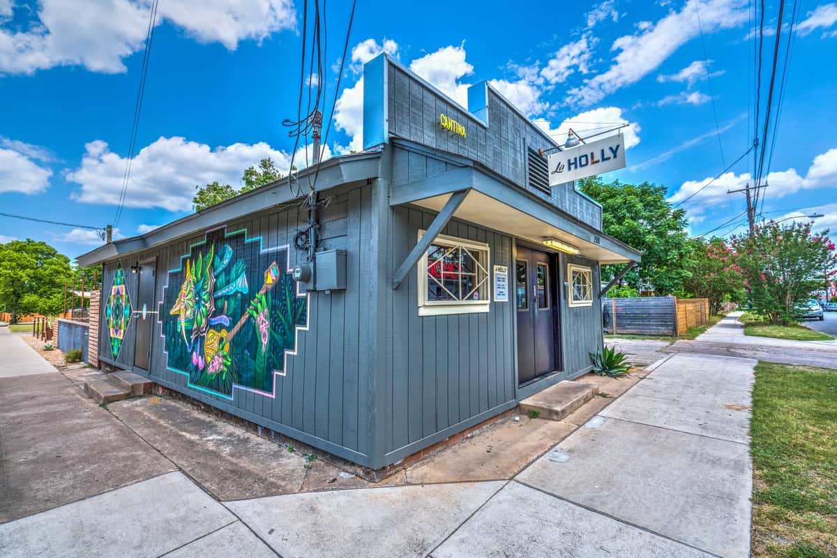 La Holly cantina bar front facade in east austin texas