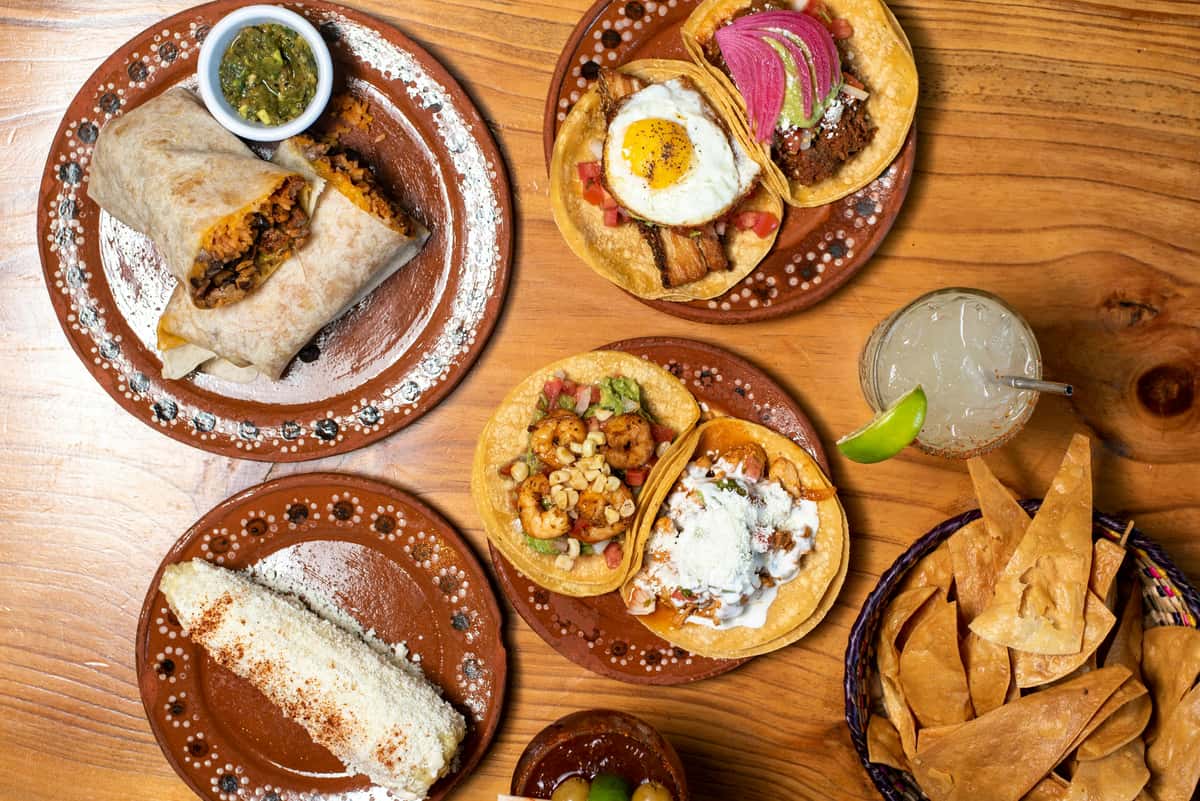 Hero shot of Mexican dishes