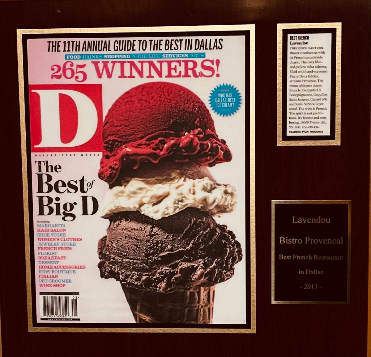 Best French Restaurant in Dallas 2012