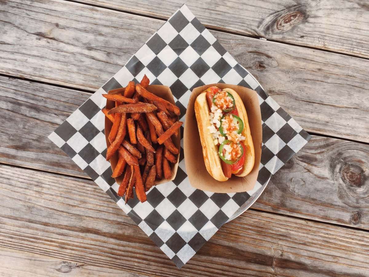 hotdog and fries