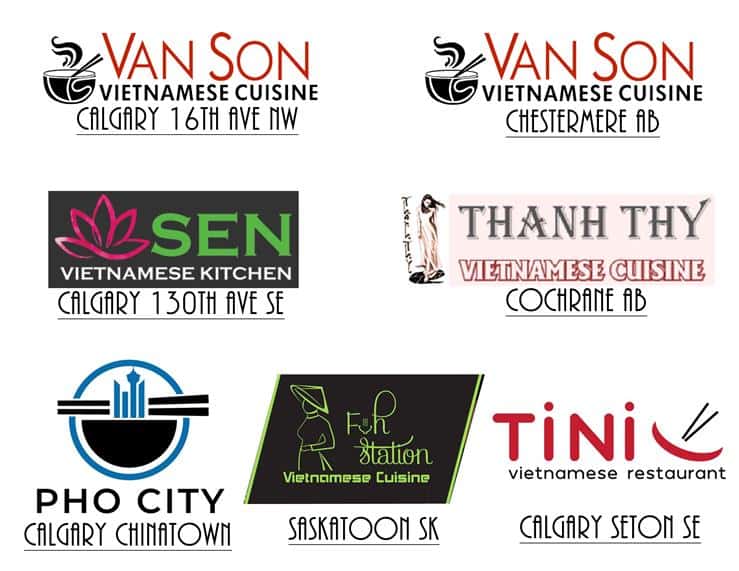 van son and associated restaurant logos