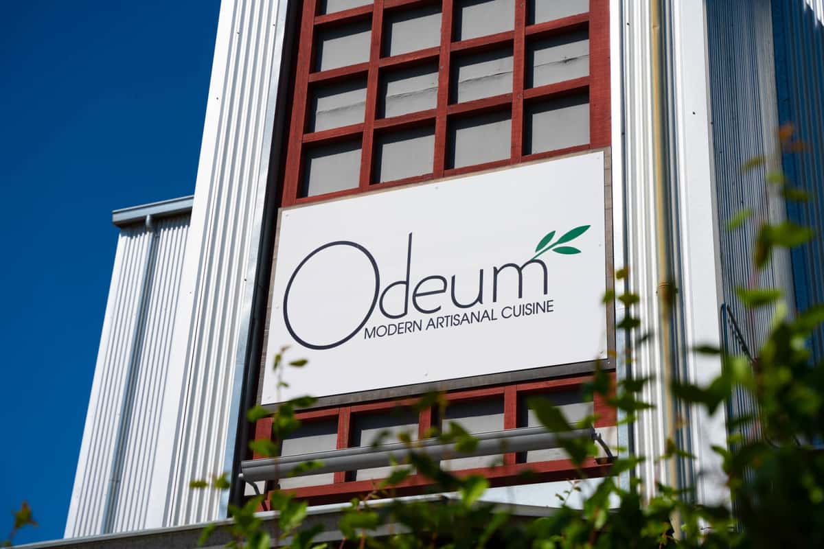 Odeum exterior sign