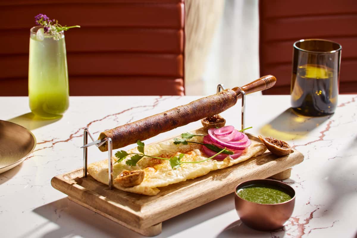 Relaxed weekday dinner setting at Pippal restaurant in Emeryville near Bay Street
