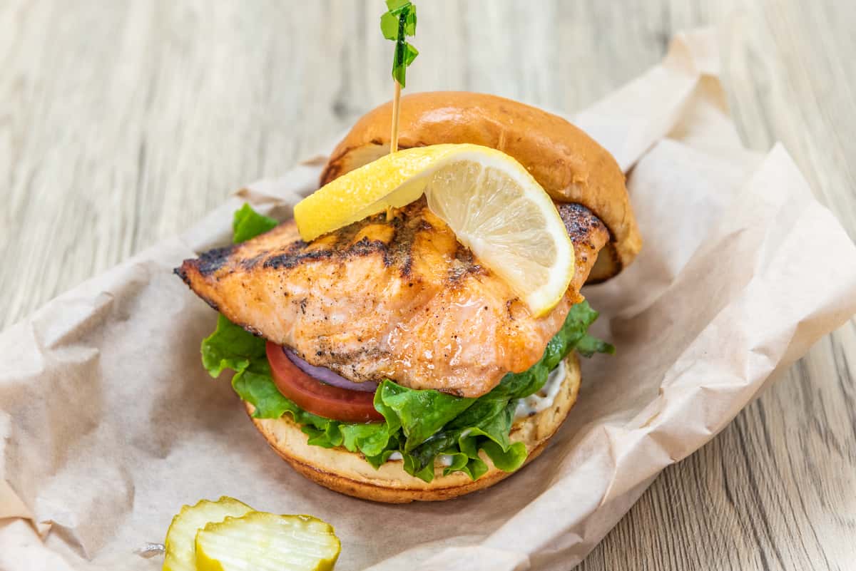 salmon fish sandwich