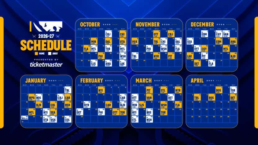 Sabres Schedule 2026