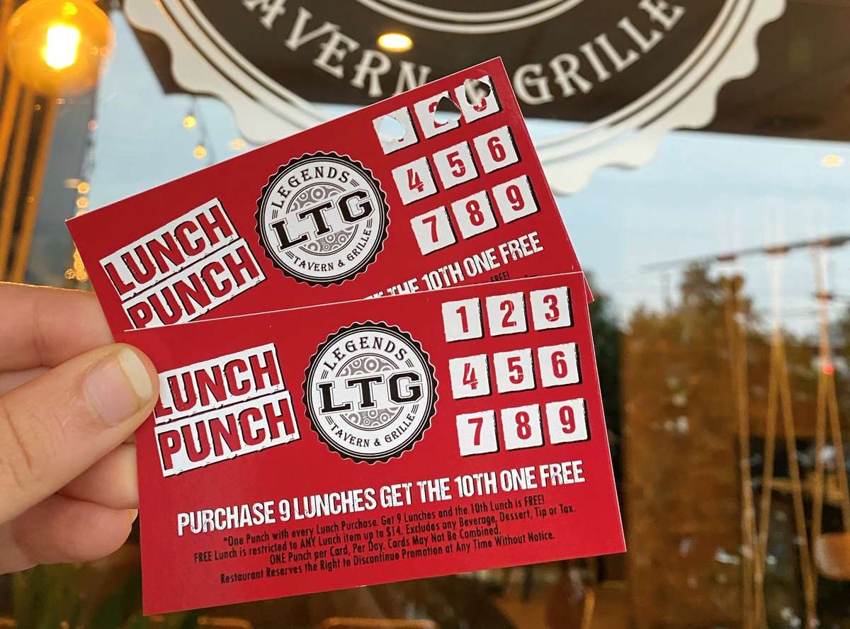 Lunch Punch Cards