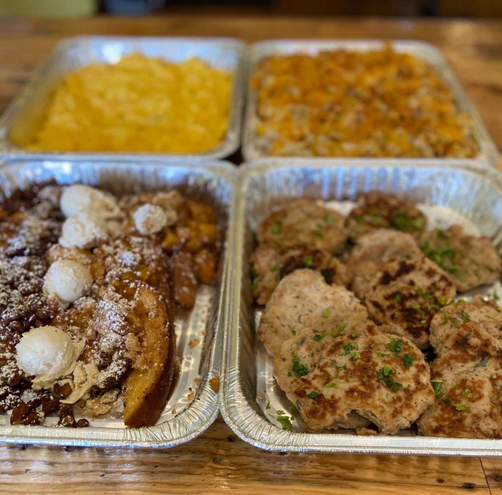 food on tray