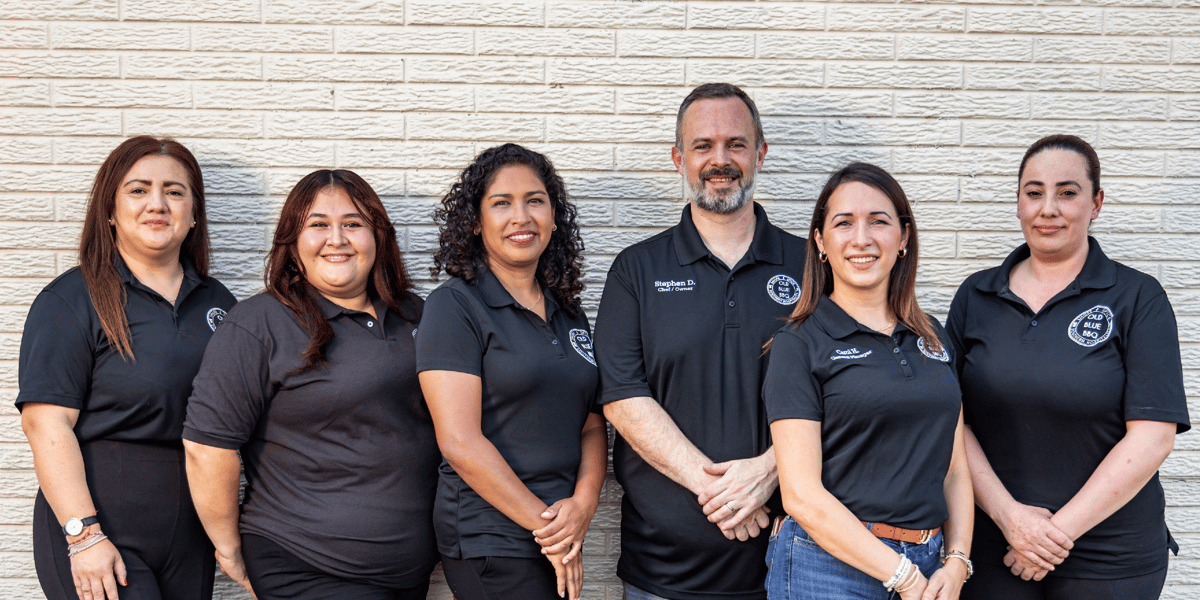 A photo of the Old Blue BBQ leadership team