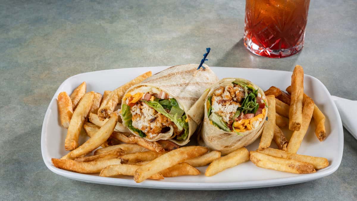 wrap and fries