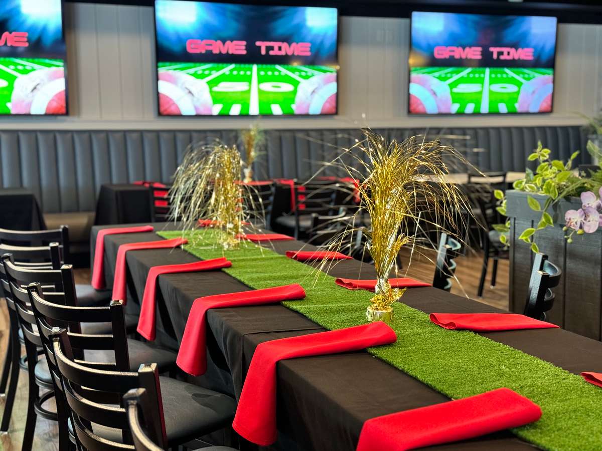Table decorated for a special event