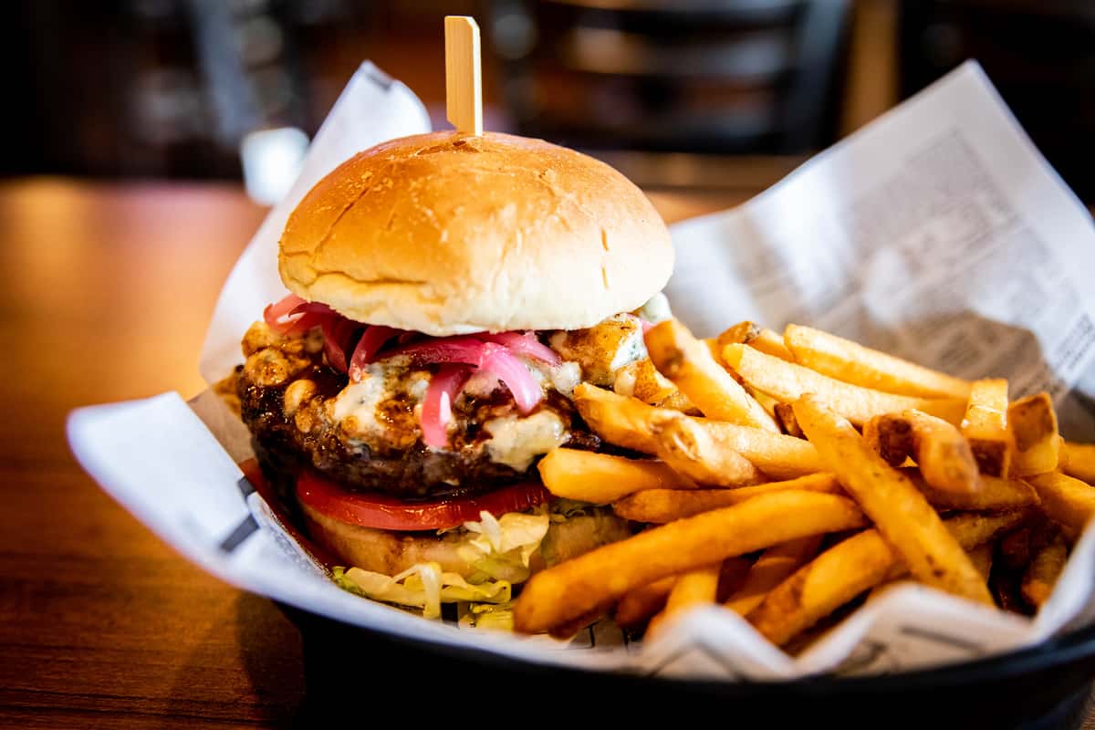 Burger and fries