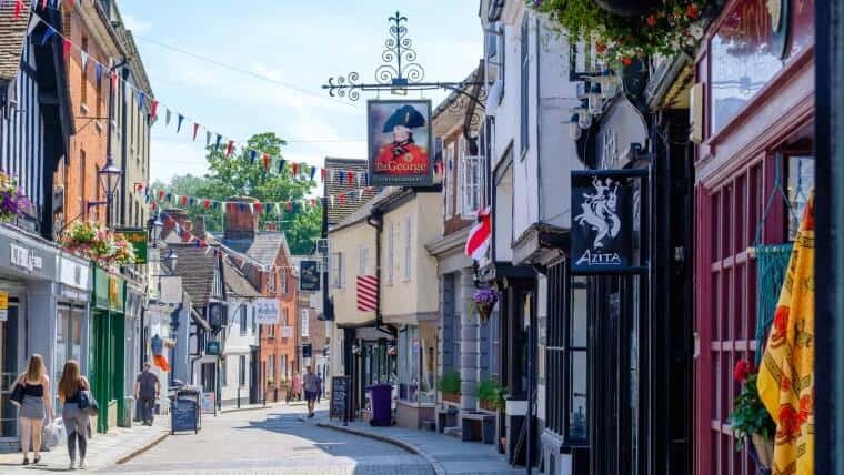 Bucklesbury Street in Hitchin, Hertfordshire