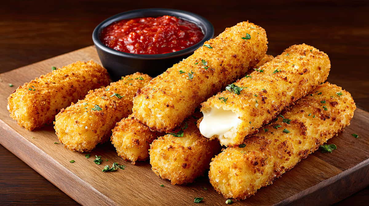 Golden Mozzarella Sticks