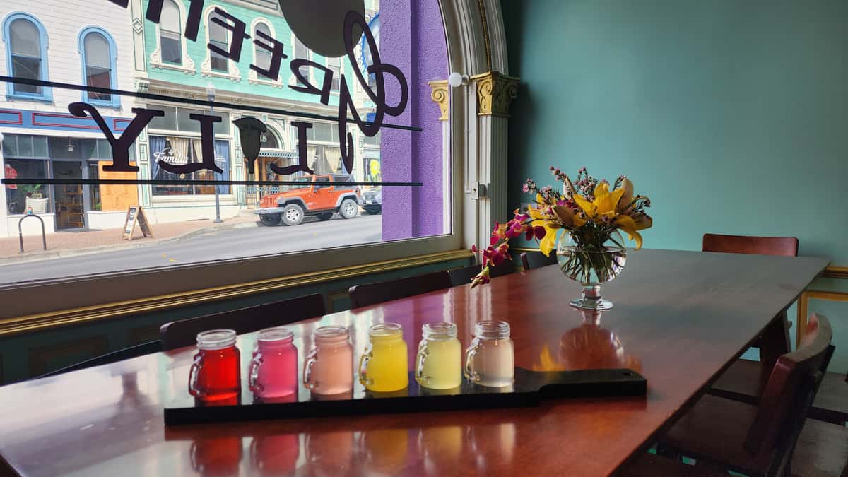 Colorful and vibrant rainbow of Mimosas and Breakfast Cocktails