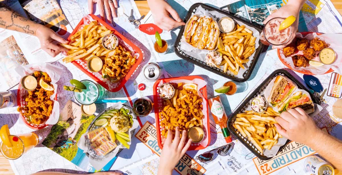 group shot of food