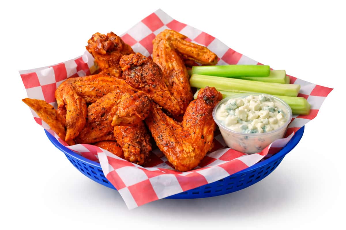 Chicken wings 2026 blue basket