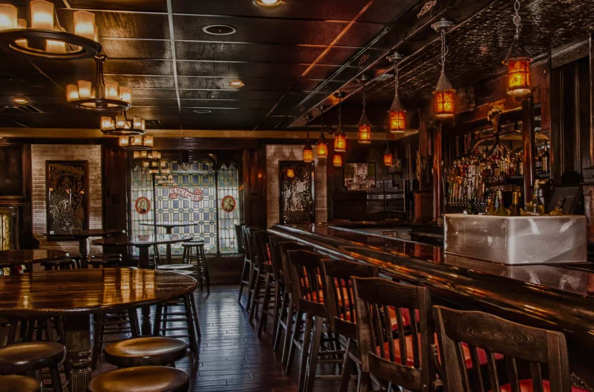 Interior bar at King George Tavern