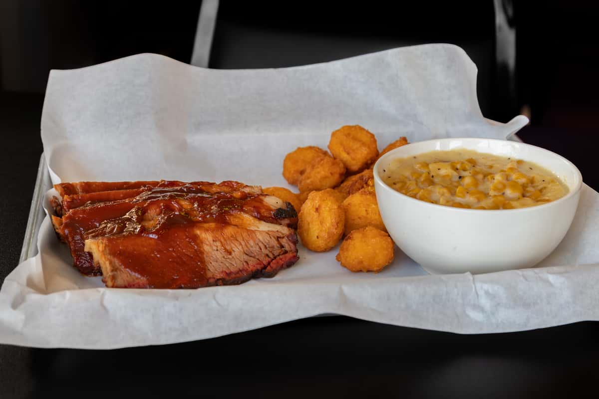 Brisket and sauce