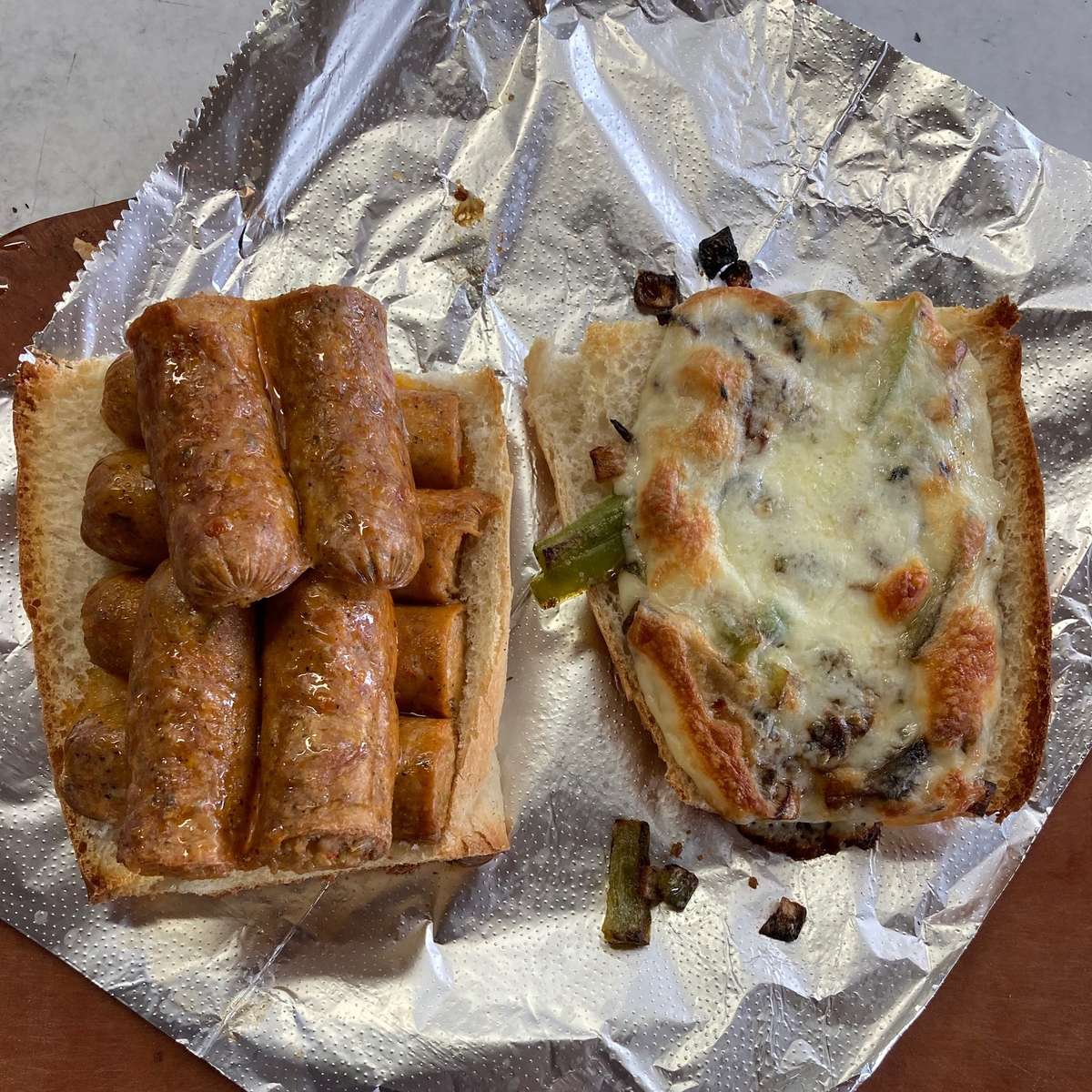 cheese sticks and sandwich