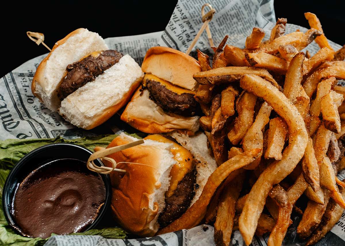 burger and fries