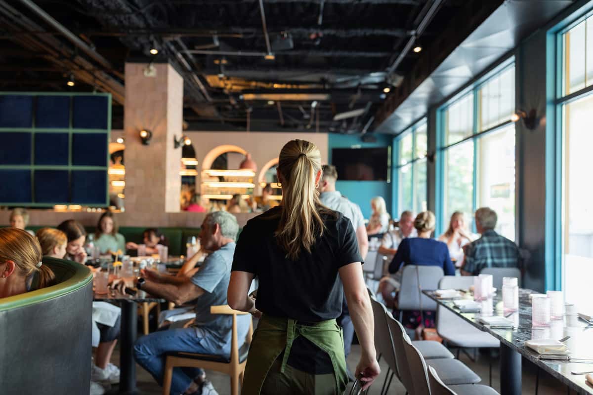 Waitress working in a restaurant