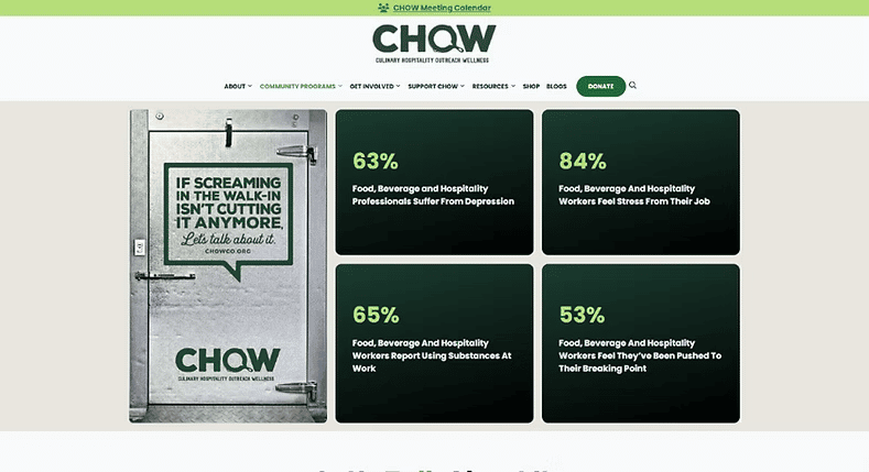 Chow website screenshot