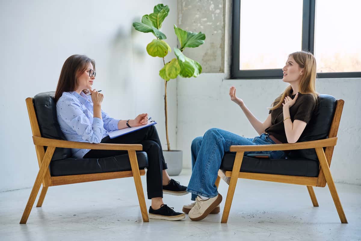 therapist with patient