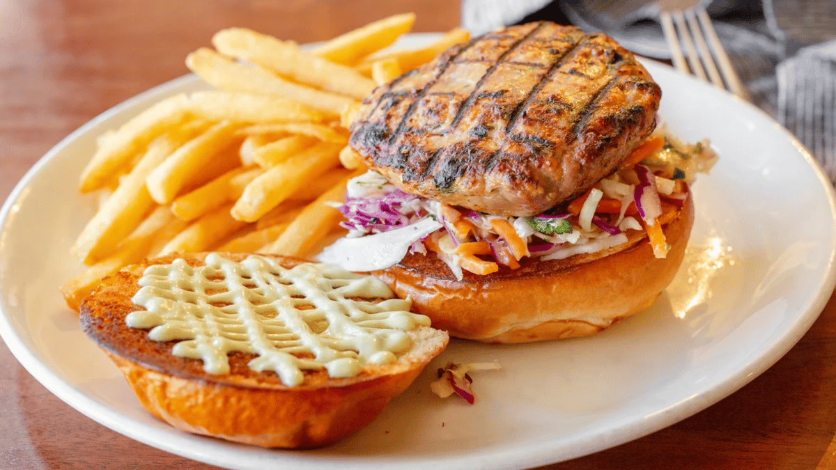 Wasabi Mayo Grilled Tuna Steak Sandwich BJ's Restaurant Brewhouse