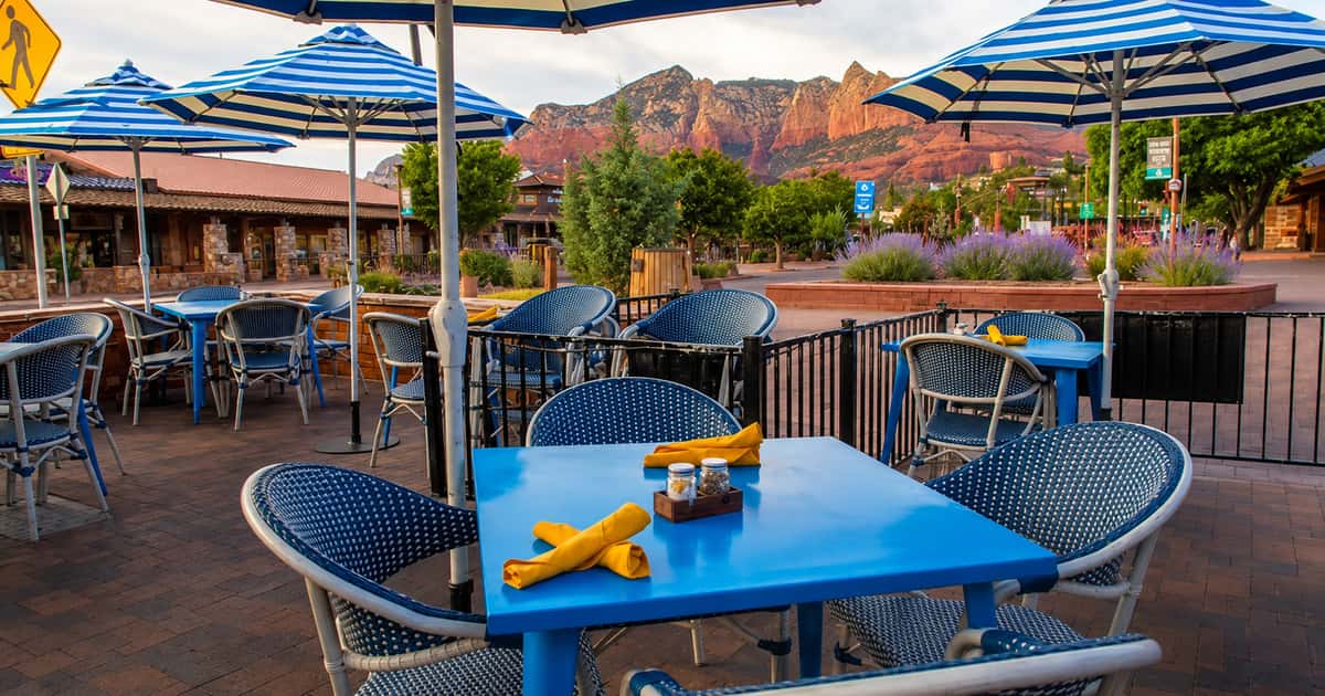 Don Diego Mexican cuisine patio with red rock views
