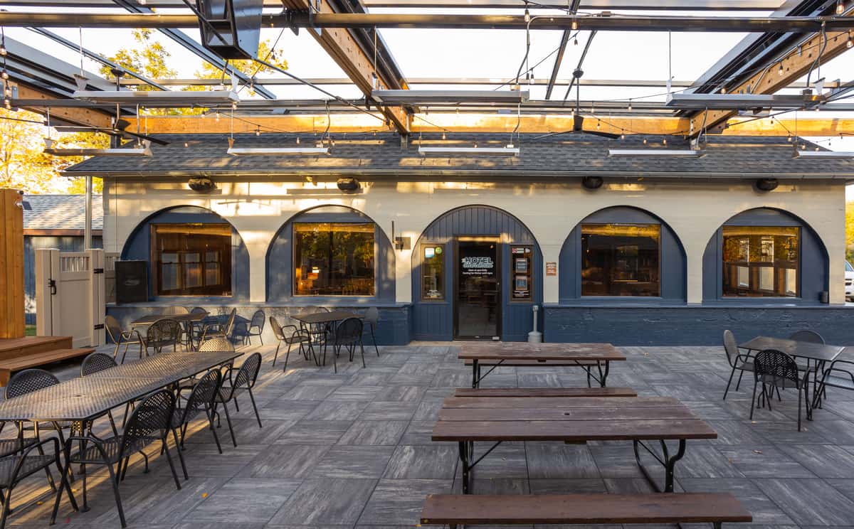 Patio bar and dining