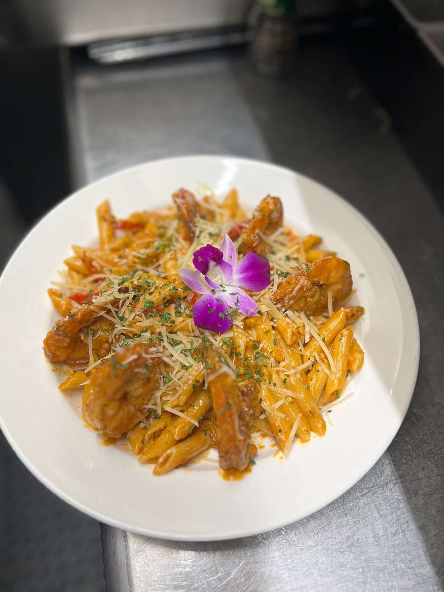 plate of caribbean pasta