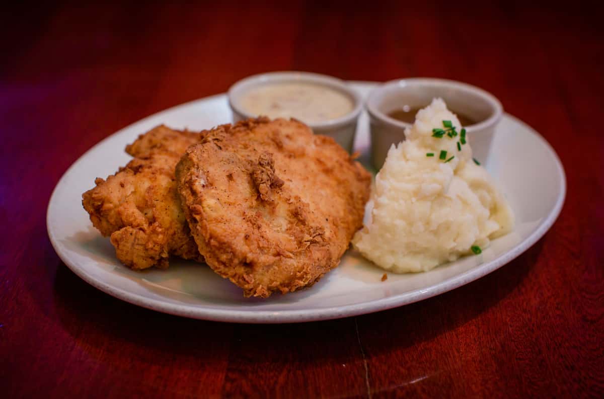 fried chicken & mashed potatoes