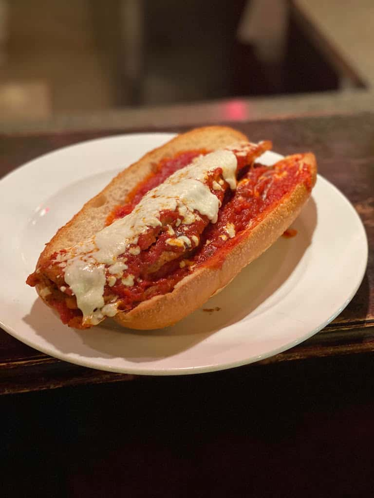 veal parmigiana sandwich