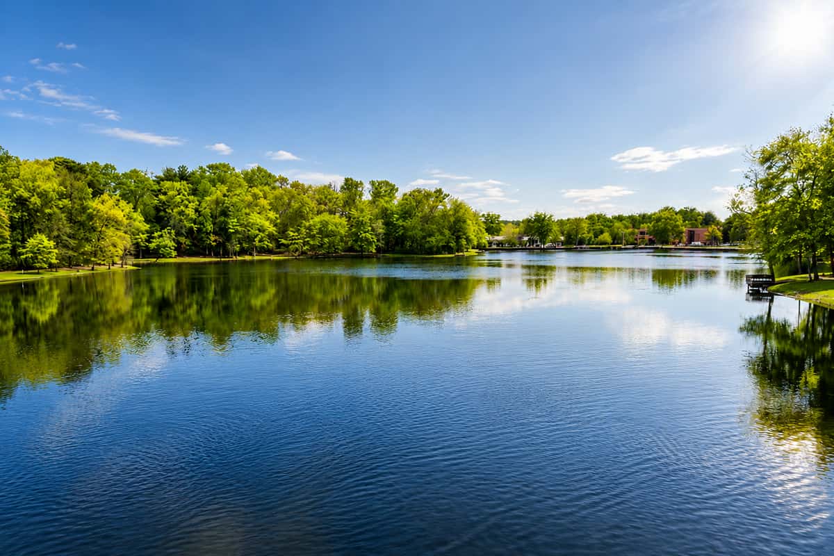silver lake on a sunny day