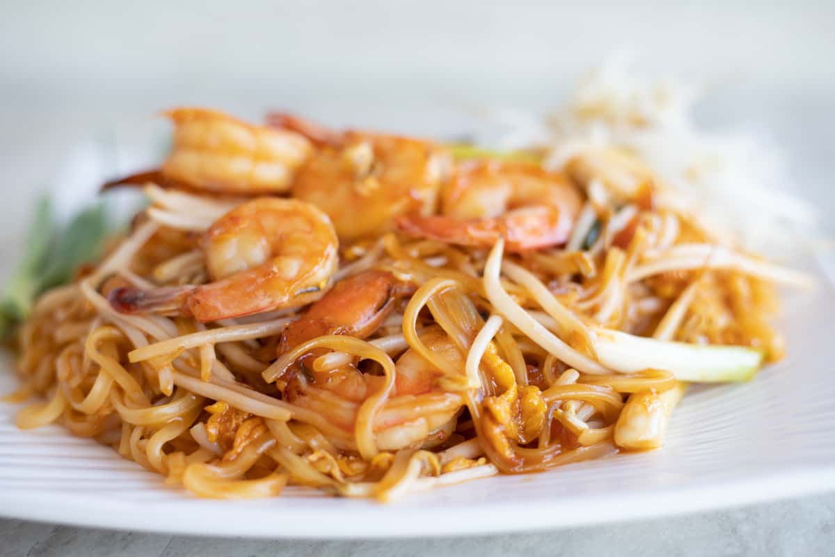 Shrimp and noodles