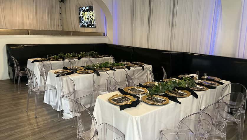 banquet style seating