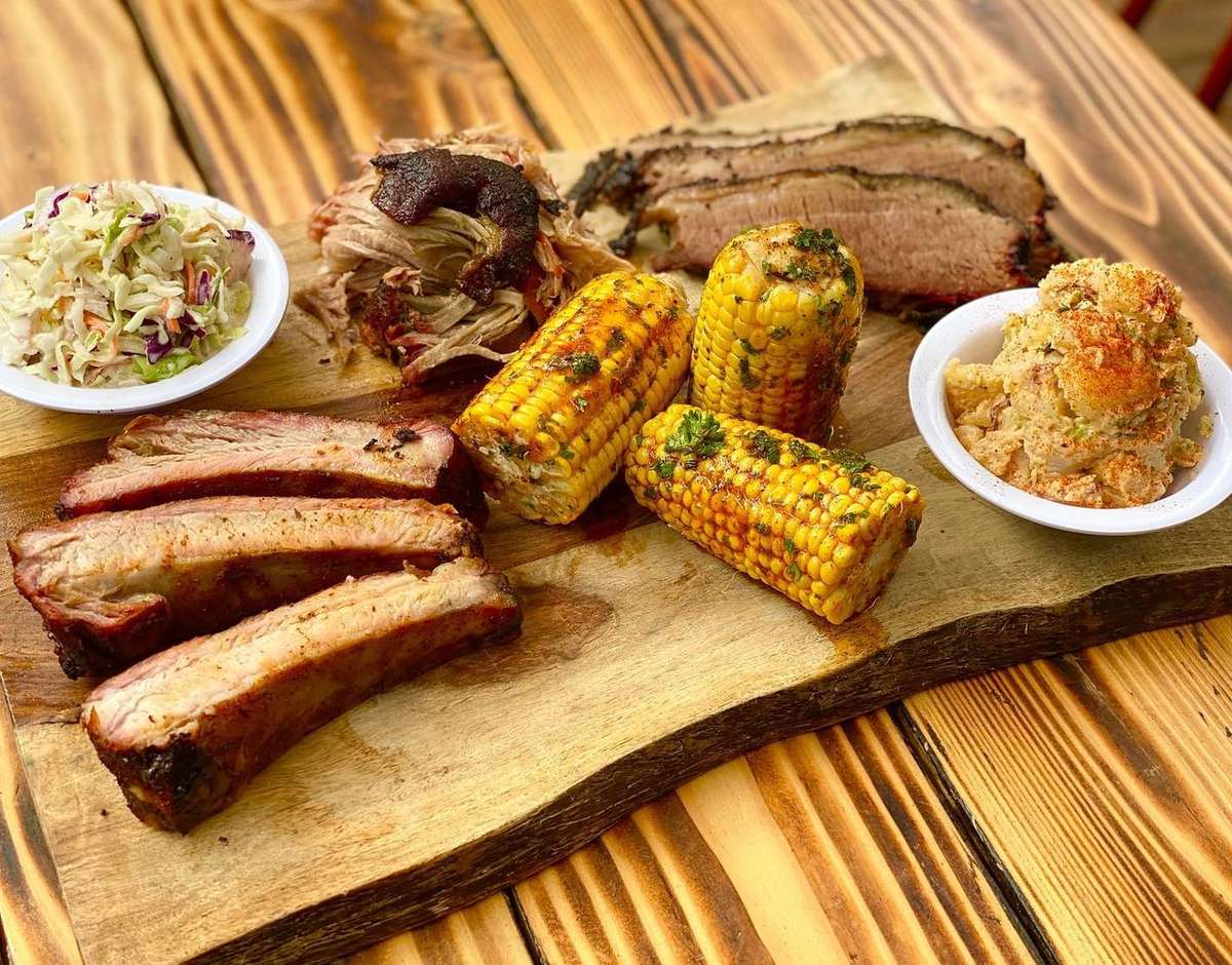 Brisket and corn