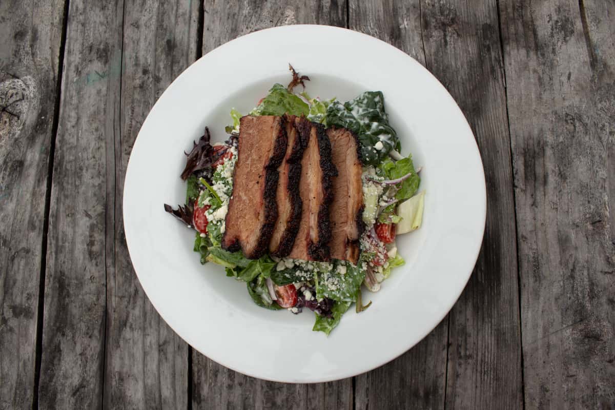 Brisket and salad