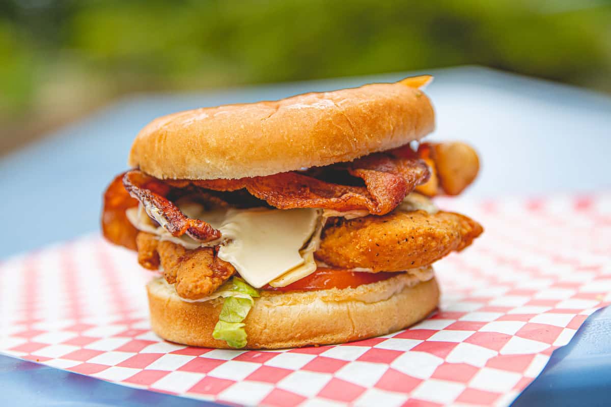 bacon chicken burger