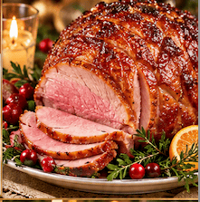 Honey baked ham holiday banquet