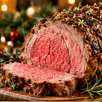 Prime rib holiday banquet